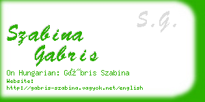 szabina gabris business card